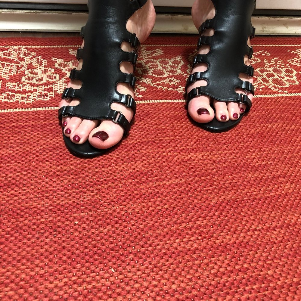 Nickels Soft wedge all leather sandals